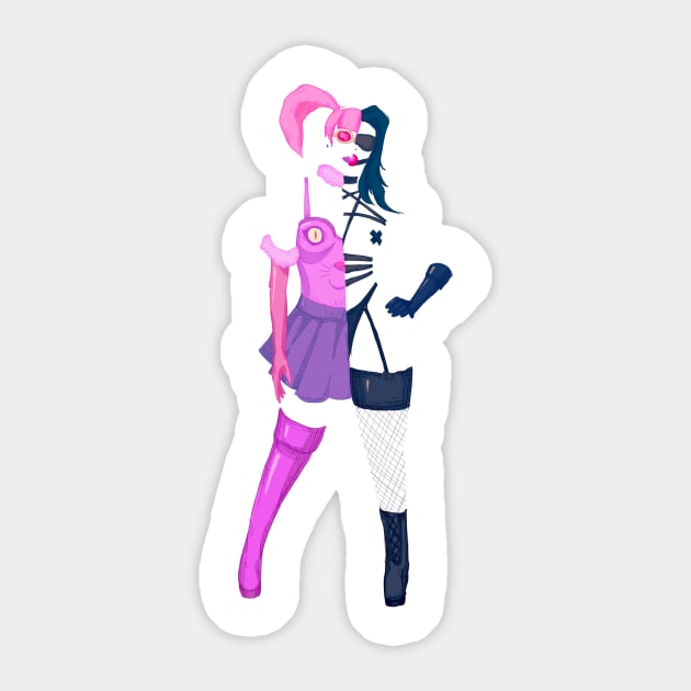 Split Personality Sticker by LVBart